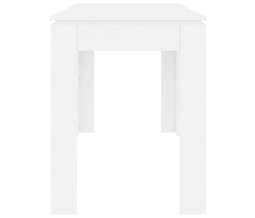 Mesa de comedor de madera contrachapada blanco 120x60x76 cm