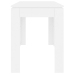 vidaXL Mesa de comedor de madera contrachapada blanco 120x60x76 cm