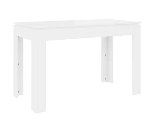 Mesa de comedor de madera contrachapada blanco 120x60x76 cm