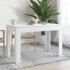 Mesa de comedor de madera contrachapada blanco 120x60x76 cm