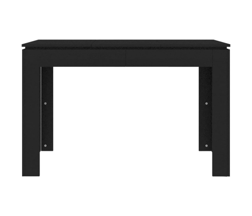 vidaXL Mesa de comedor de madera contrachapada negro 120x60x76 cm