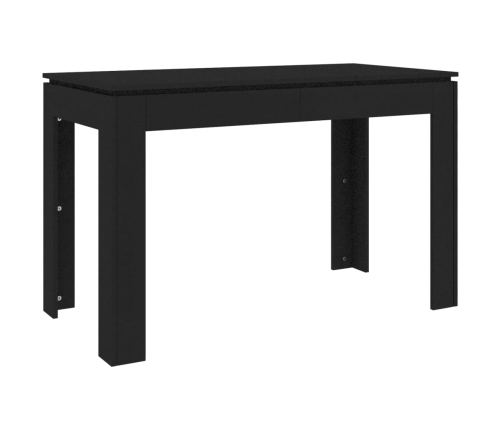 vidaXL Mesa de comedor de madera contrachapada negro 120x60x76 cm