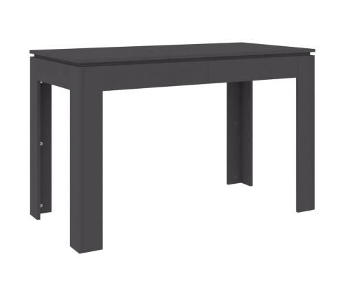 Mesa de comedor de madera contrachapada gris 120x60x76 cm