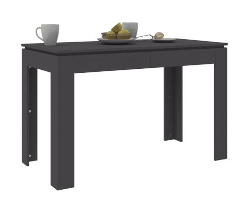 Mesa de comedor de madera contrachapada gris 120x60x76 cm