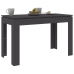 Mesa de comedor de madera contrachapada gris 120x60x76 cm