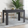 Mesa de comedor de madera contrachapada gris 120x60x76 cm