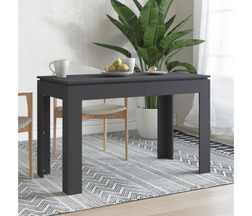 Mesa de comedor de madera contrachapada gris 120x60x76 cm