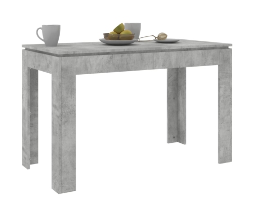 Mesa de comedor madera de ingeniería gris hormigón 120x60x76 cm