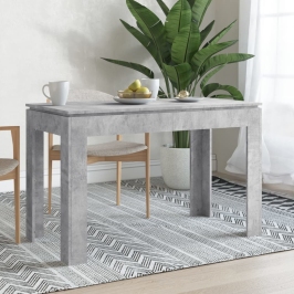 Mesa de comedor madera de ingeniería gris hormigón 120x60x76 cm