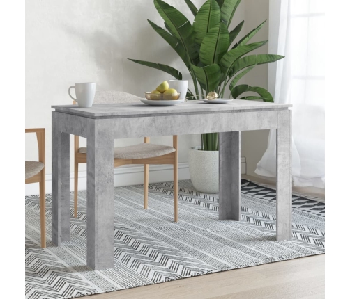 Mesa de comedor madera de ingeniería gris hormigón 120x60x76 cm