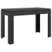 Mesa de comedor madera de ingeniería negro brillo 120x60x76 cm