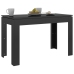 Mesa de comedor madera de ingeniería negro brillo 120x60x76 cm