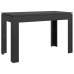 Mesa de comedor madera de ingeniería negro brillo 120x60x76 cm