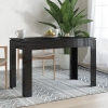 Mesa de comedor madera de ingeniería negro brillo 120x60x76 cm