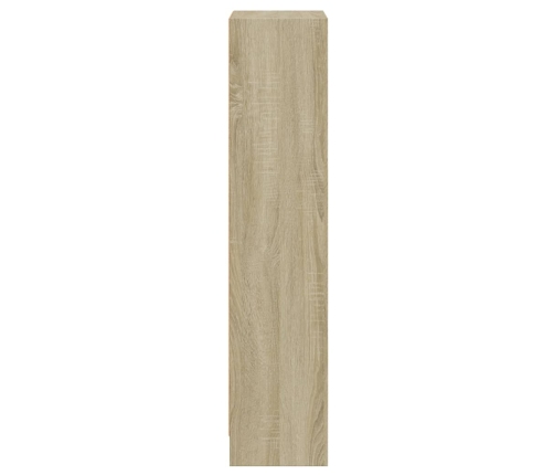 Estantería de 3 niveles madera blanco roble Sonoma 40x24x109 cm