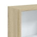 Estantería de 3 niveles madera blanco roble Sonoma 40x24x109 cm