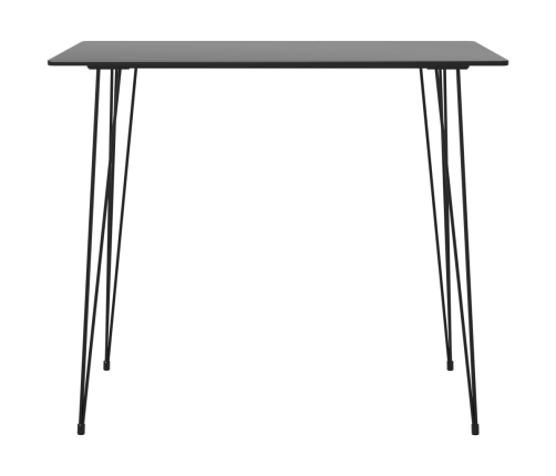 Mesa alta de cocina negro 120x60x105 cm