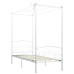 Estructura de cama con dosel metal blanco 100x200 cm