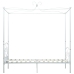 Estructura de cama con dosel metal blanco 100x200 cm