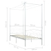 Estructura de cama con dosel metal blanco 100x200 cm