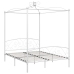 vidaXL Estructura de cama con dosel metal blanco 160x200 cm