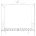 vidaXL Estructura de cama con dosel metal blanco 160x200 cm