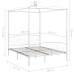 vidaXL Estructura de cama con dosel metal blanco 160x200 cm