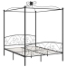 vidaXL Estructura de cama con dosel metal negro 180x200 cm