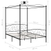 vidaXL Estructura de cama con dosel metal negro 180x200 cm