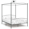 vidaXL Estructura de cama con dosel metal gris 180x200 cm