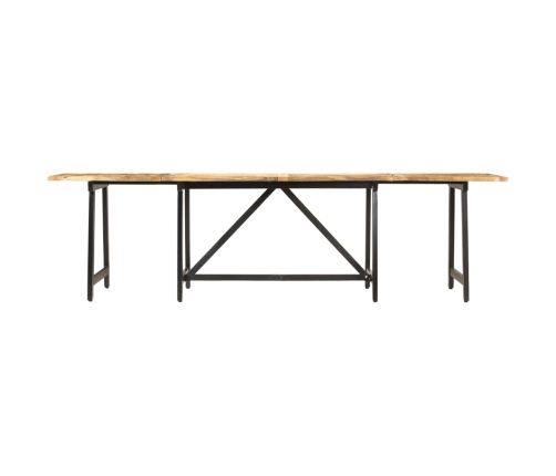 vidaXL Mesa de comedor extensible 280x80x75 cm madera maciza de mango