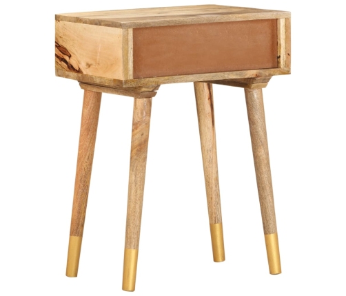 Mesita de noche de madera maciza de mango 43x30x58 cm