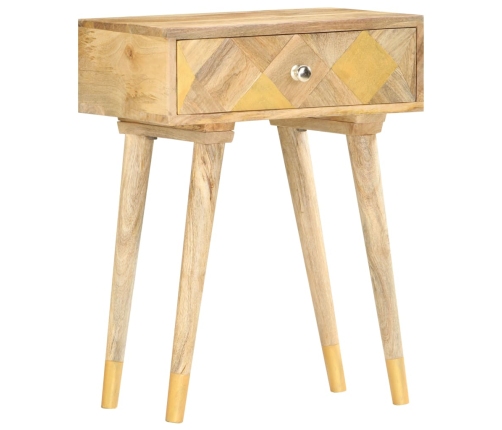 Mesita de noche de madera maciza de mango 43x30x58 cm