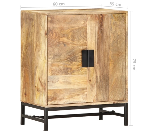 Aparador de madera maciza de mango 60x35x75 cm