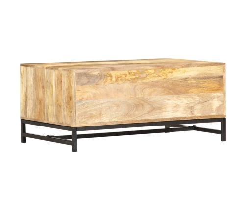 Mesa de centro de madera maciza de acacia 90x55x40 cm