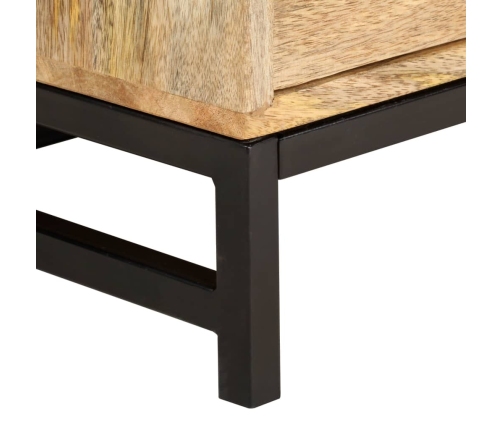 Mesa de centro de madera maciza de acacia 90x55x40 cm