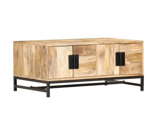 Mesa de centro de madera maciza de acacia 90x55x40 cm