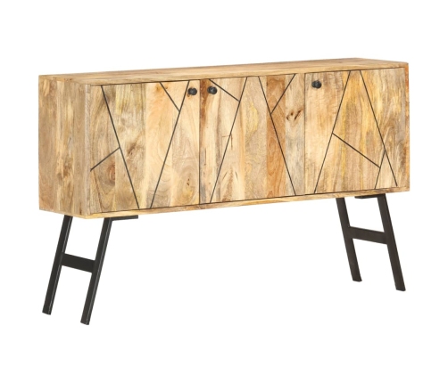 Aparador de madera maciza de mango 118x30x75 cm