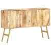 Aparador de madera maciza de mango 118x30x75 cm