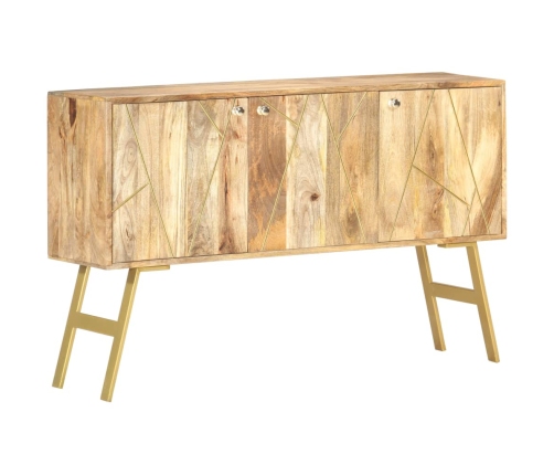 Aparador de madera maciza de mango 118x30x75 cm