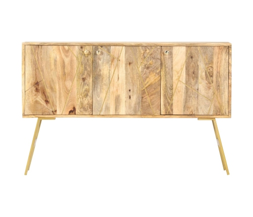 Aparador de madera maciza de mango 118x30x75 cm