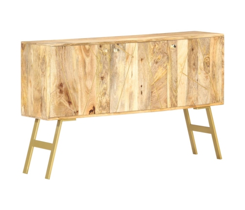 Aparador de madera maciza de mango 118x30x75 cm