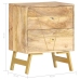 Mesita de noche de madera maciza de mango 40x30x50 cm