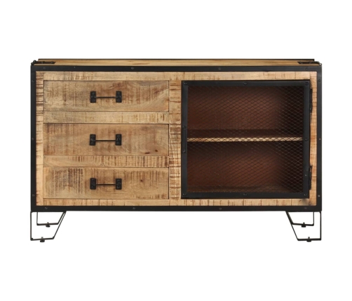 Aparador de madera maciza de mango en bruto 100x31x60 cm