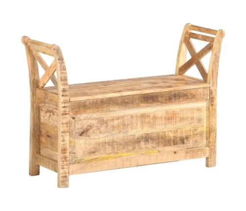 Banco de recibidor madera maciza de mango 103x33x72 cm