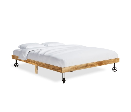 Estructura de cama de madera maciza de mango 200x200 cm