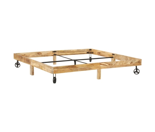 Estructura de cama de madera maciza de mango 200x200 cm