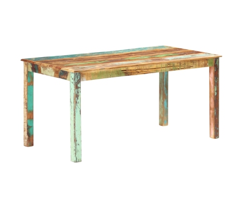 Mesa de comedor de madera maciza reciclada 160x80x76 cm