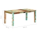 Mesa de comedor de madera maciza reciclada 180x90x76 cm