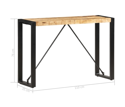 vidaXL Mesa consola de madera maciza de mango 100x35x76 cm